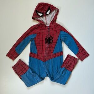 Marvel Spiderman Superhero One Piece Romper Jumpsuit Boys 5t Halloween Costume